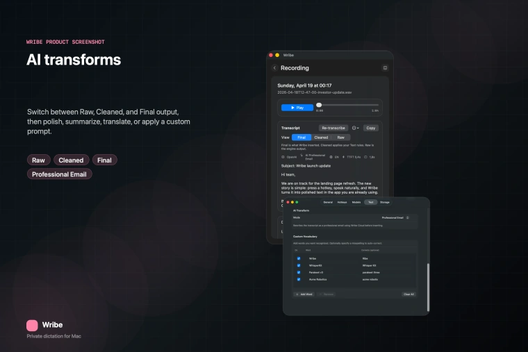 AI transforms & vocabulary illustration