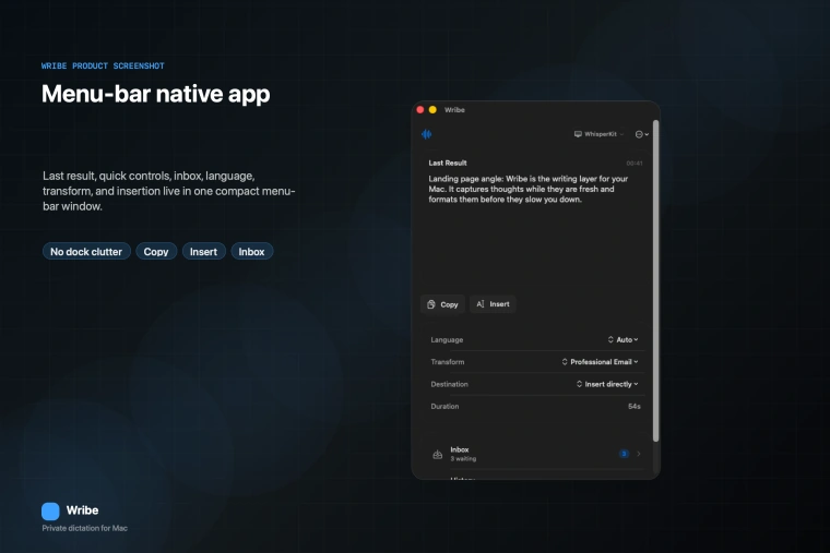 Menu-bar native app illustration