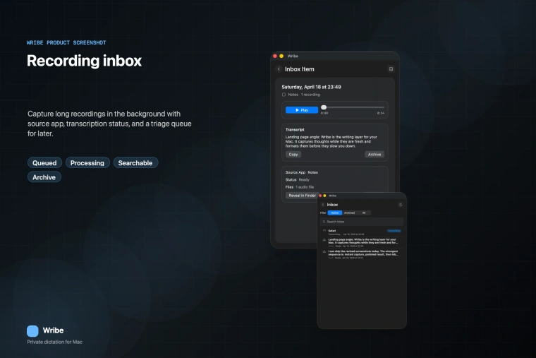 Recording inbox illustration